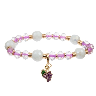 Esmalte o bracelete feito a mão do multi encanto do Bowknot da cor com Facted Crystal Beads