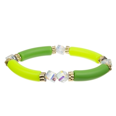 Do presente disponível feito a mão do bracelete dos grânulos do boutique cor verde fresca para o partido
