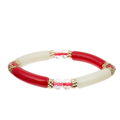 O bloco feito a mão perla o presente elástico da cor da coleção da mola do bracelete da pulseira para a menina