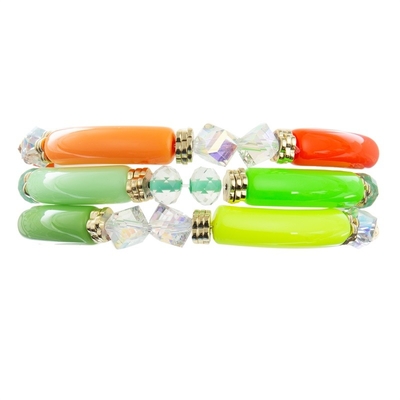 Do presente disponível feito a mão do bracelete dos grânulos do boutique cor verde fresca para o partido