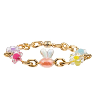 Cor ideal do conto de fadas frisado unisex do bracelete do estiramento com encanto do arco-íris