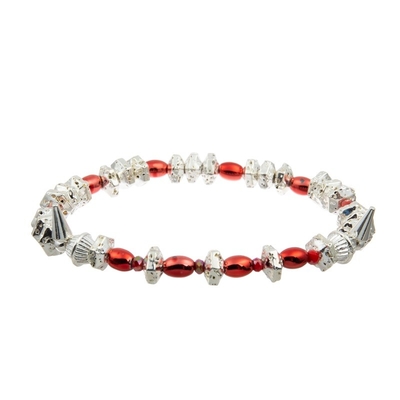 Grânulos da prata de Crystal Charm Bracelet With Red do vidro da cópia do leopardo