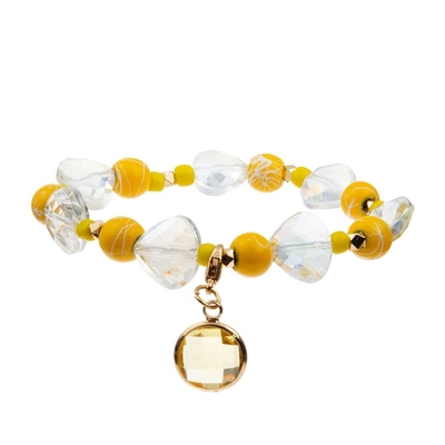 A cópia quadrada do leopardo da forma perla o bracelete empilhável dos grânulos de Classcial para a senhora