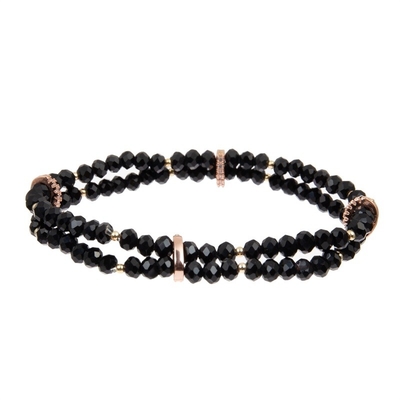 Cor branca do preto feito a mão do bracelete dos grânulos do couro da cópia da zebra para a senhora