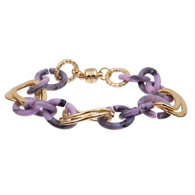 Feito a mão empilhável da alfazema tece o grupo do bracelete dos grânulos para o dia de Valentim