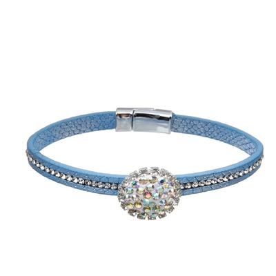 O bracelete empilhável de couro feito a mão do estilo da menina de Boho ajustou Bule para o presente do aniversário