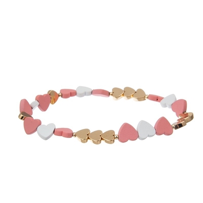 O ouro cor-de-rosa do dia de Valentim pavimenta o bracelete da barra personaliza o nome para a amiga