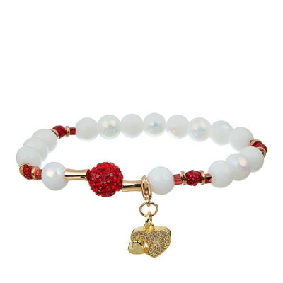 O encanto XOXO do coração do ouro personaliza braceletes feitos a mão dos grânulos do nome para o presente da amiga