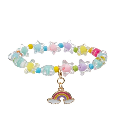 O encanto do arco-íris do esmalte perla a forma ideal da flor da cor do bracelete para o adolescente