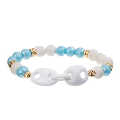 Bracelete de Crystal Glass Masterfully Crafted Beads para a amizade Lucky Jewelry das meninas