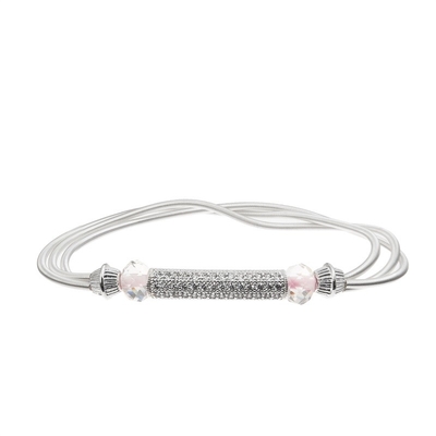Zircão quadrado Crystal Stretchy Beads Handmade Bracelet para o jogo de partido das mulheres