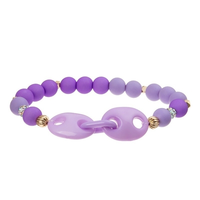 bracelete feito a mão elástico acrílico redondo dos grânulos de 6mm para o partido das mulheres