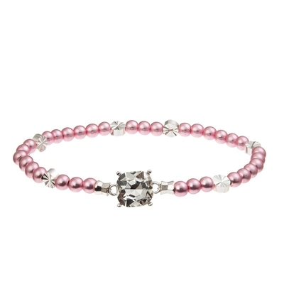 Zircão quadrado Crystal Stretchy Beads Handmade Bracelet para o jogo de partido das mulheres