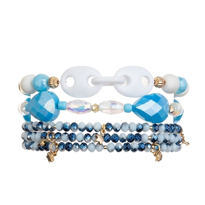 Bracelete de Crystal Glass Masterfully Crafted Beads para a amizade Lucky Jewelry das meninas