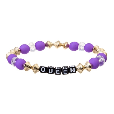 A semente roxa protege o grupo feito a mão do estilo de Boho dos braceletes do grânulo