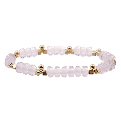O ouro Bean Charms With Multi Color perla o bracelete elástico para o presente de Brithday