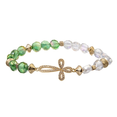 Presente inspirado do bracelete do estiramento da hortelã Irlanda frisada frisada verde