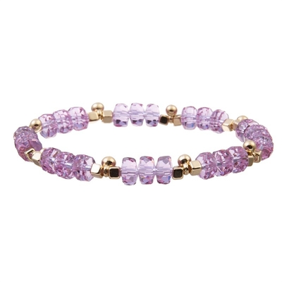 O ouro Bean Charms With Multi Color perla o bracelete elástico para o presente de Brithday