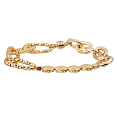 Bracelete de Chunky Gold Bracelet Gold Link do bracelete de corrente do ouro da indicação 14K