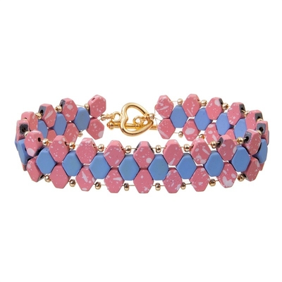 A mão Crafted o esmalte colorido tecido perla a amizade dos braceletes disponível