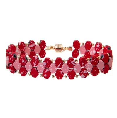 A mão Crafted o esmalte colorido tecido perla a amizade dos braceletes disponível