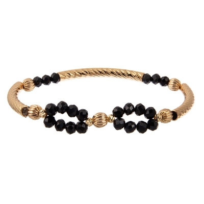 Ouro frisado ajustável feito a mão infinito disponível do bracelete chapeado para o partido