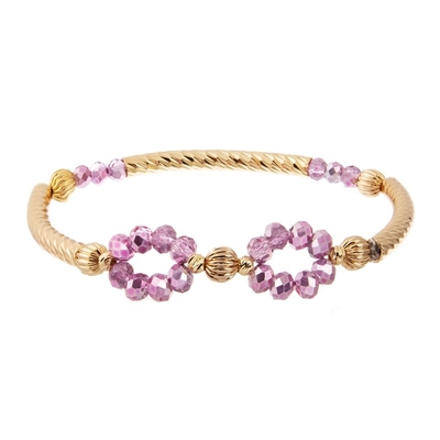 Ouro frisado ajustável feito a mão infinito disponível do bracelete chapeado para o partido
