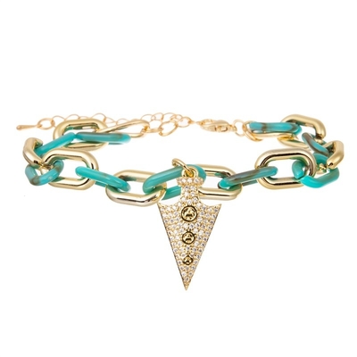 Pilha azul de turquesa de Boêmia bracelete elástico frisado da multi para a forma do verão