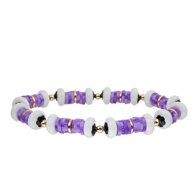 Estilo boêmio colorido de Clay Handmade Bracelet Disc Beads do polímero de vinil para mulheres